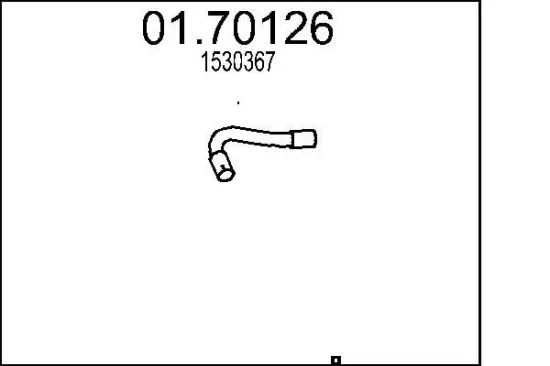 Abgasrohr MTS 01.70126 Bild Abgasrohr MTS 01.70126