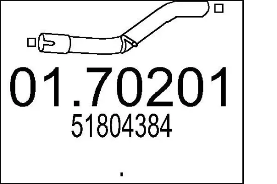 Abgasrohr MTS 01.70201 Bild Abgasrohr MTS 01.70201