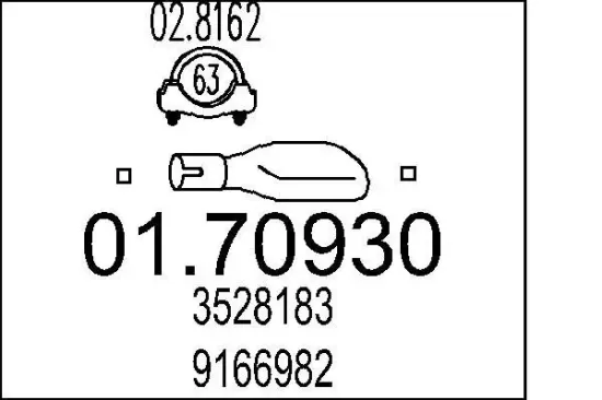 Abgasrohr hinten MTS 01.70930 Bild Abgasrohr hinten MTS 01.70930