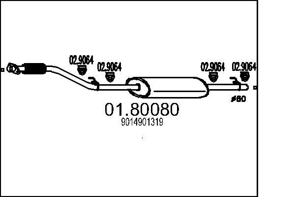 Mittelschalldämpfer MTS 01.80080