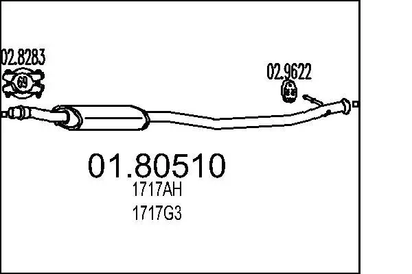 Mittelschalldämpfer MTS 01.80510