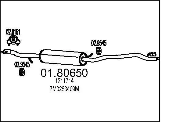 Mittelschalldämpfer MTS 01.80650