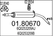 Mittelschalldämpfer MTS 01.80670