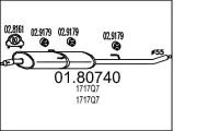 Mittelschalldämpfer MTS 01.80740