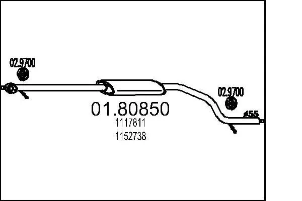 Mittelschalldämpfer MTS 01.80850