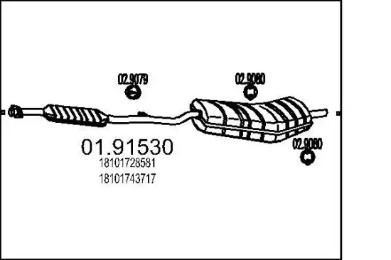 Endschalldämpfer MTS 01.91530 Bild Endschalldämpfer MTS 01.91530