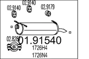 Endschalldämpfer MTS 01.91540