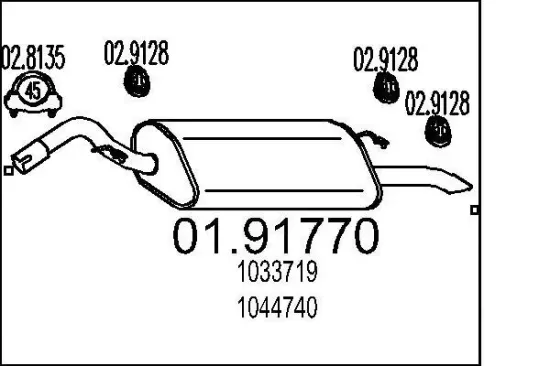 Endschalldämpfer MTS 01.91770 Bild Endschalldämpfer MTS 01.91770