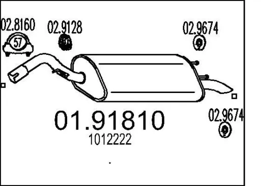 Endschalldämpfer MTS 01.91810 Bild Endschalldämpfer MTS 01.91810