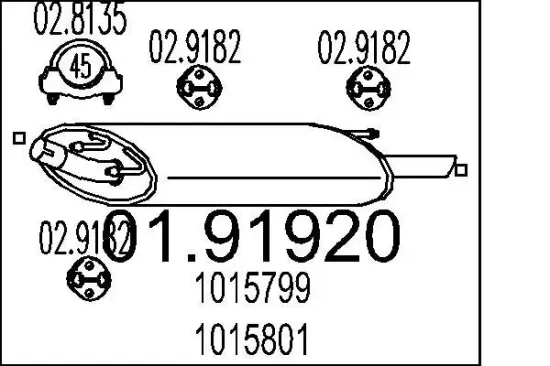 Endschalldämpfer MTS 01.91920 Bild Endschalldämpfer MTS 01.91920