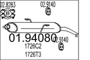 Endschalldämpfer MTS 01.94080