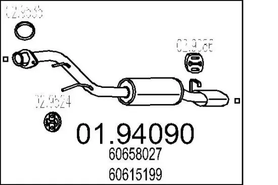 Endschalldämpfer MTS 01.94090 Bild Endschalldämpfer MTS 01.94090