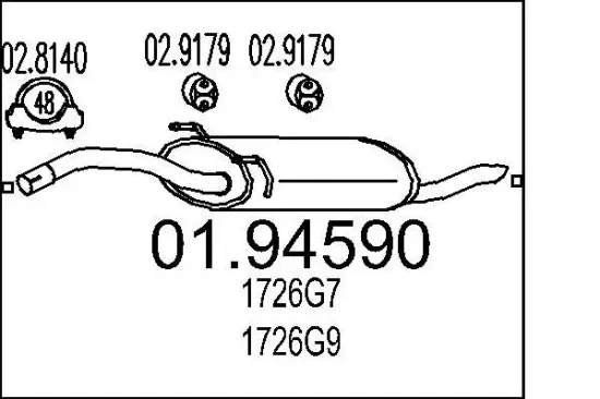 Endschalldämpfer MTS 01.94590 Bild Endschalldämpfer MTS 01.94590