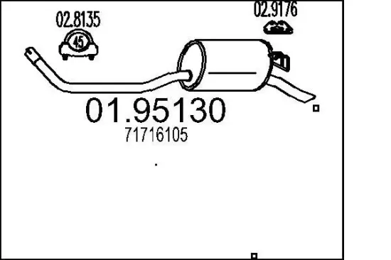 Endschalldämpfer MTS 01.95130 Bild Endschalldämpfer MTS 01.95130