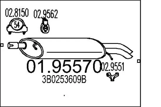 Endschalldämpfer MTS 01.95570 Bild Endschalldämpfer MTS 01.95570