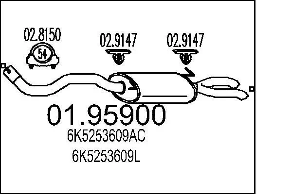 Endschalldämpfer MTS 01.95900