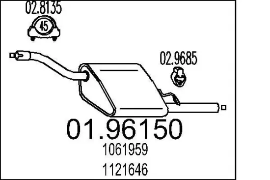 Endschalldämpfer MTS 01.96150 Bild Endschalldämpfer MTS 01.96150