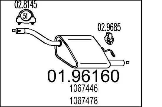 Endschalldämpfer MTS 01.96160 Bild Endschalldämpfer MTS 01.96160
