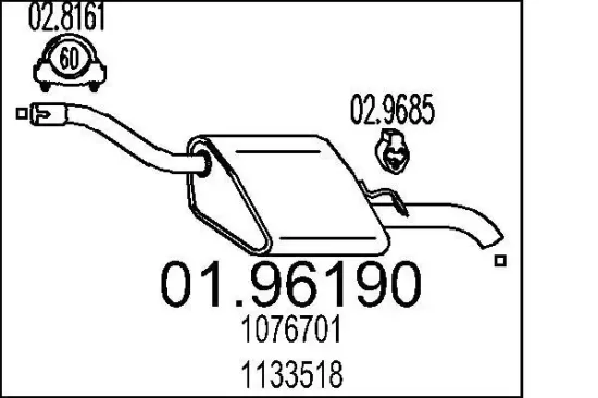 Endschalldämpfer MTS 01.96190 Bild Endschalldämpfer MTS 01.96190