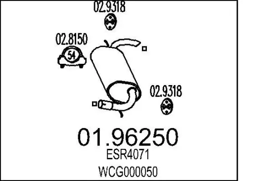 Endschalldämpfer MTS 01.96250 Bild Endschalldämpfer MTS 01.96250