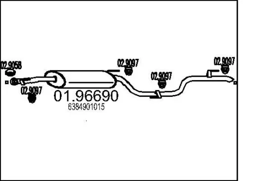 Endschalldämpfer MTS 01.96690 Bild Endschalldämpfer MTS 01.96690