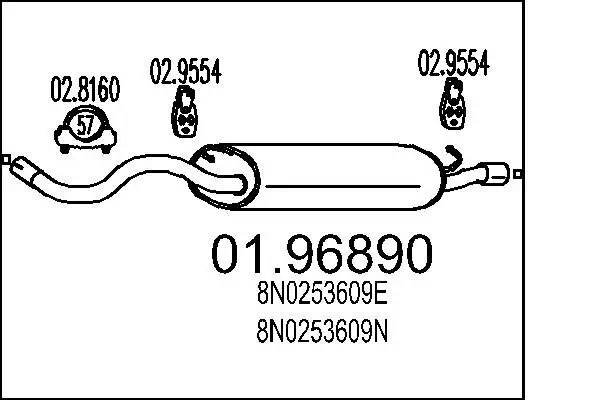 Endschalldämpfer MTS 01.96890