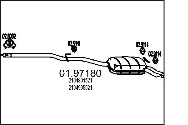 Endschalldämpfer MTS 01.97180