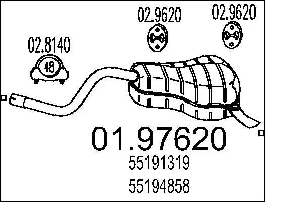Endschalldämpfer MTS 01.97620