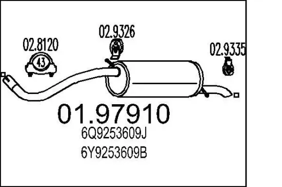 Endschalldämpfer MTS 01.97910 Bild Endschalldämpfer MTS 01.97910