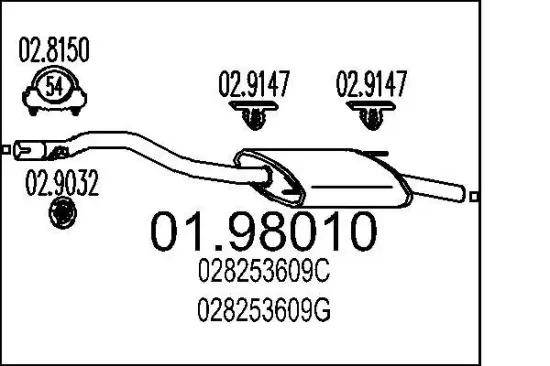 Endschalldämpfer MTS 01.98010 Bild Endschalldämpfer MTS 01.98010