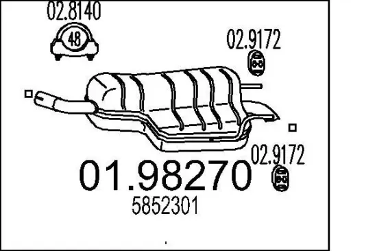 Endschalldämpfer MTS 01.98270 Bild Endschalldämpfer MTS 01.98270