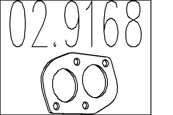 Dichtung, Abgasrohr MTS 02.9168