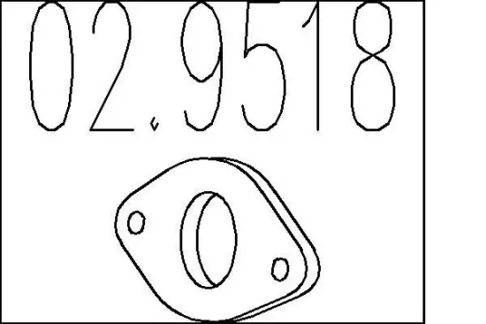 Dichtung, Abgasrohr MTS 02.9518 Bild Dichtung, Abgasrohr MTS 02.9518