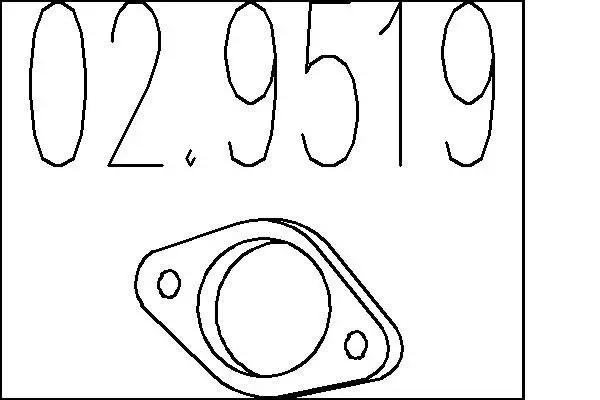 Dichtung, Abgasrohr MTS 02.9519 Bild Dichtung, Abgasrohr MTS 02.9519