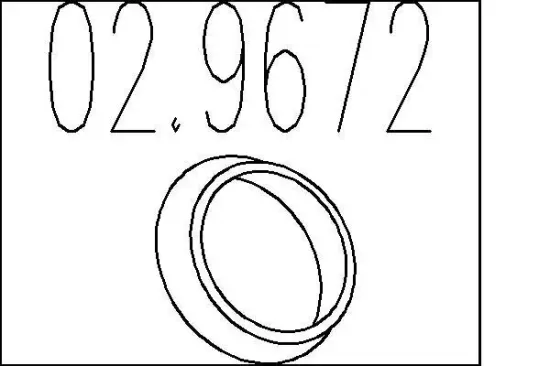 Dichtring, Abgasrohr MTS 02.9672 Bild Dichtring, Abgasrohr MTS 02.9672