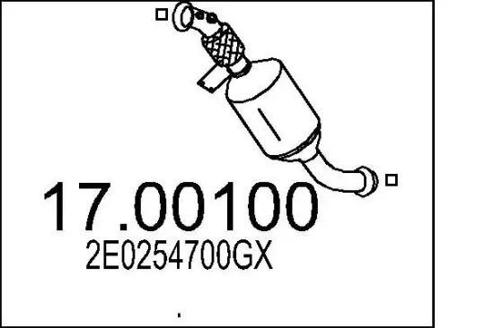 Ruß-/Partikelfilter, Abgasanlage MTS 17.00100 Bild Ruß-/Partikelfilter, Abgasanlage MTS 17.00100
