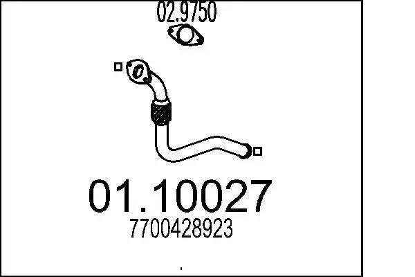 Abgasrohr vorne MTS 01.10027