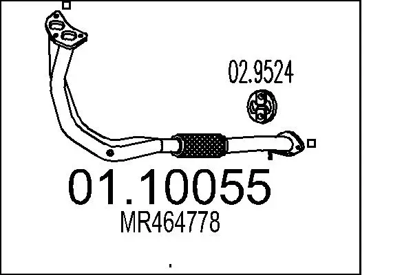 Abgasrohr vorne MTS 01.10055