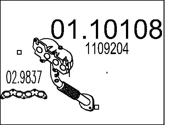 Abgasrohr vorne MTS 01.10108