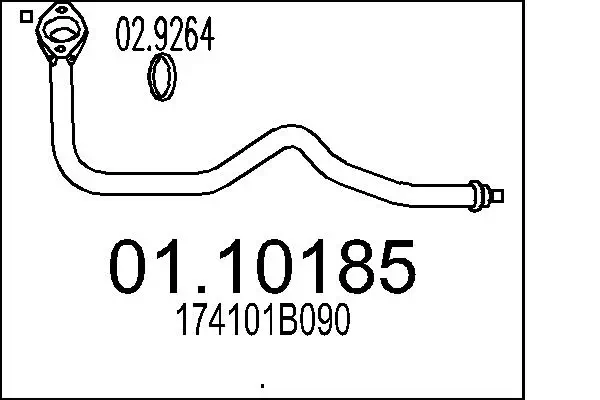 Abgasrohr vorne MTS 01.10185