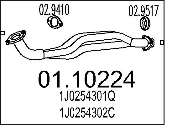 Abgasrohr vorne MTS 01.10224
