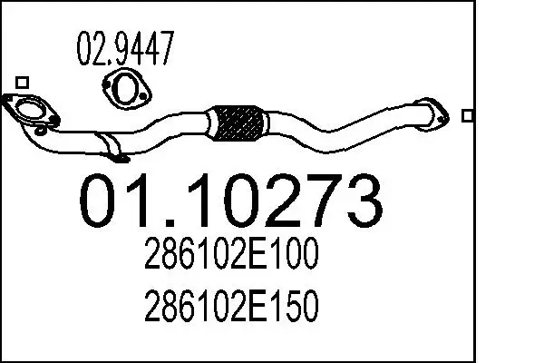 Abgasrohr vorne MTS 01.10273