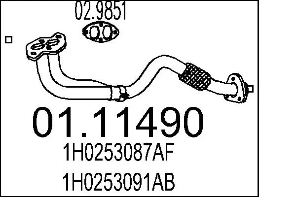 Abgasrohr vorne MTS 01.11490