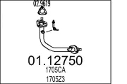 Abgasrohr vorne MTS 01.12750