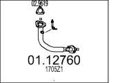 Abgasrohr vorne MTS 01.12760