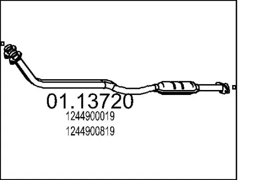 Abgasrohr vorne MTS 01.13720 Bild Abgasrohr vorne MTS 01.13720