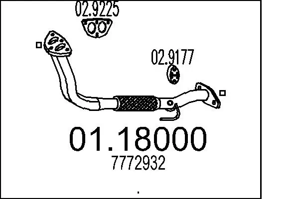 Abgasrohr vorne MTS 01.18000