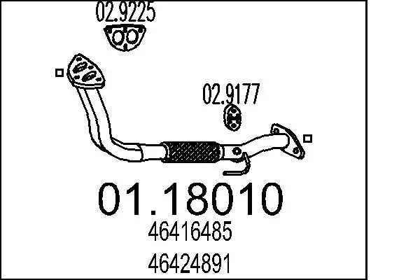 Abgasrohr vorne MTS 01.18010