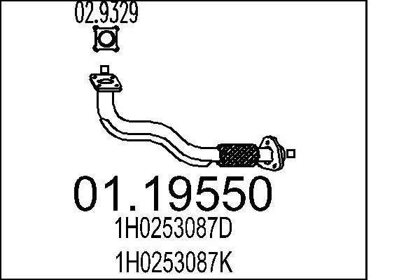 Abgasrohr vorne MTS 01.19550
