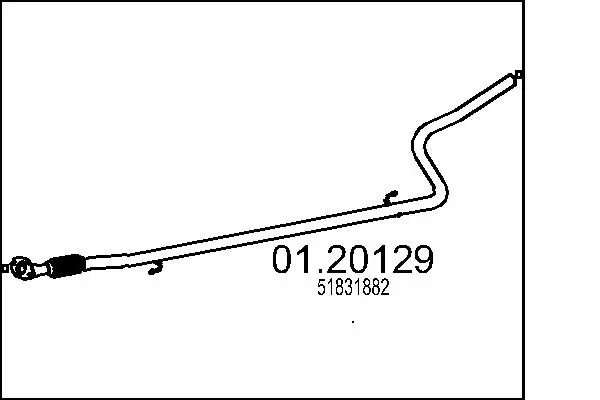 Abgasrohr vorne MTS 01.20129